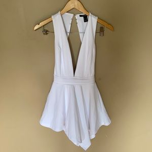 White mini romper